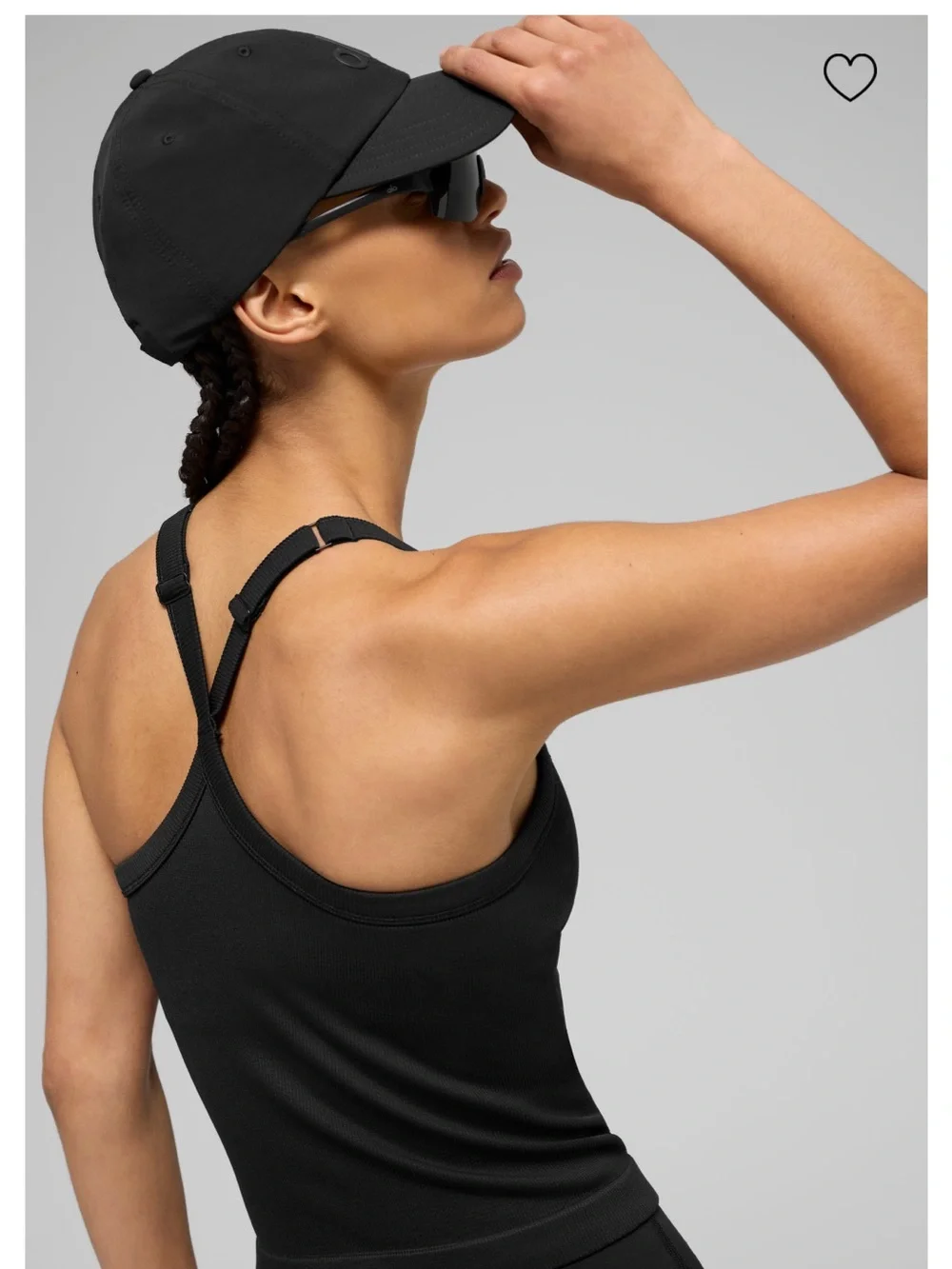 ALO Yoga Black Ribbed Tank Top - Sleek Active Crop